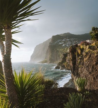 Dunst an der Küste Madeiras