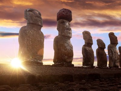 Felsstatuen auf der Osterinsel Rapa Nui