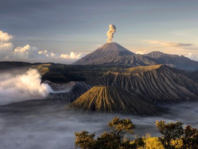 Wunderschöne Vulkanlandschaft auf Java
