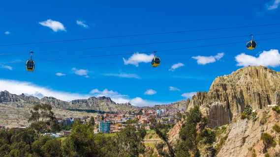 Bolivien Rundreise - Seilbahn in La Paz