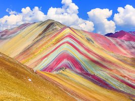 Vinicunca, Region Cusco, Peru. Montana de Siete Colores oder Regenbogenberg.