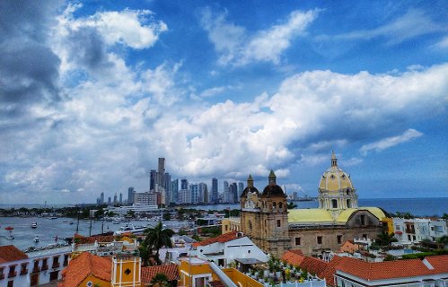 kolumbien gruppenreise - Blick auf Dächer