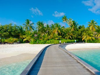 Holzsteg führt aufs Meer hinaus