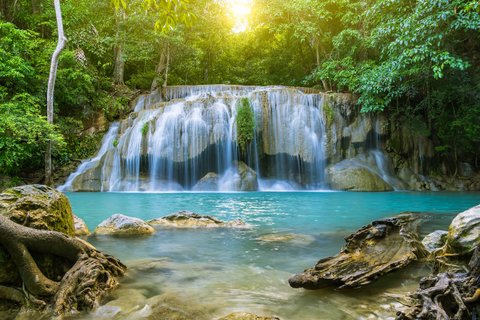 Waterfall level 2, Erawan National Park, Kanchanaburi, Thailand