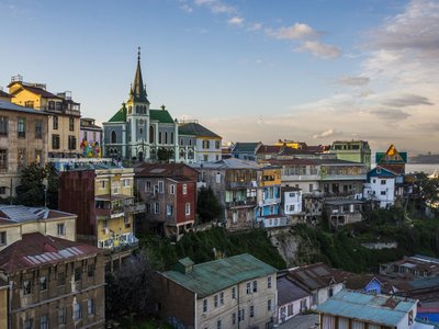 Bunte Häuser in Valparaiso