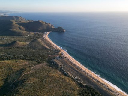 ?????????????????????????????????????????????????????????????????????????????????????????????????? drone aerial sunset view of todos santos mexico baja california sur from mirador viewpoint lookout