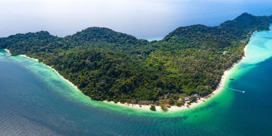 Luftaufnahme der Insel Ko Kradan