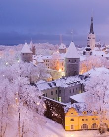 Verschneites Tallinn