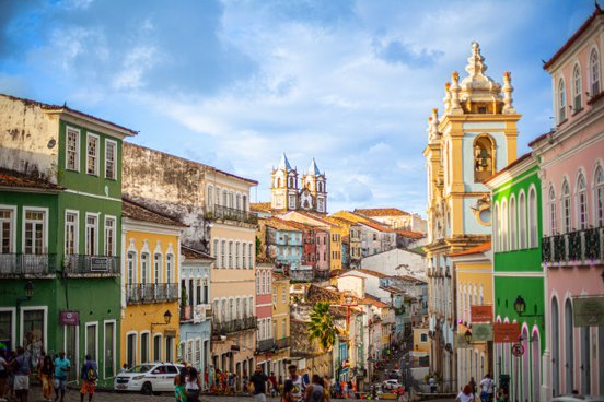 Bunte Gebäude in Salvador (Bahia)