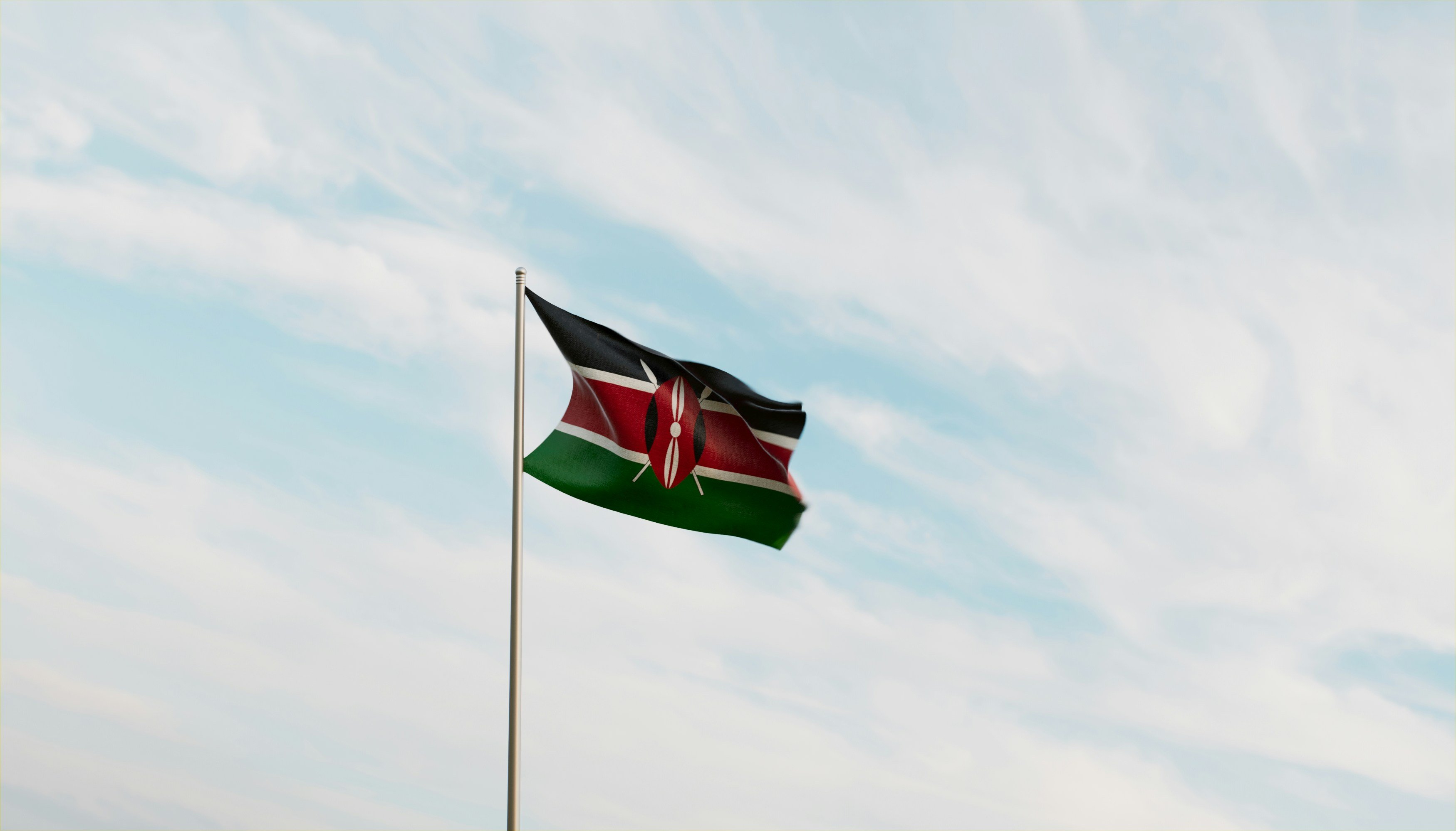 Kenia Flagge weht - Kenia Highlights