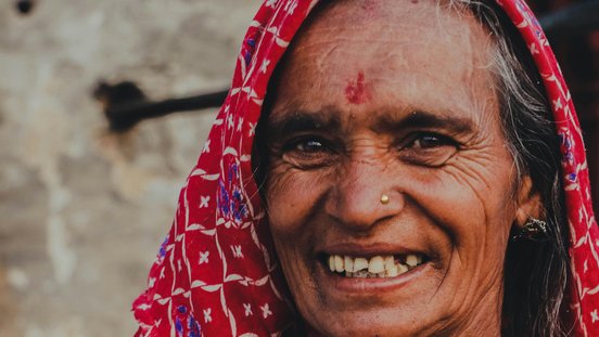 Frau aus Uttarakhand in Nahaufnahme