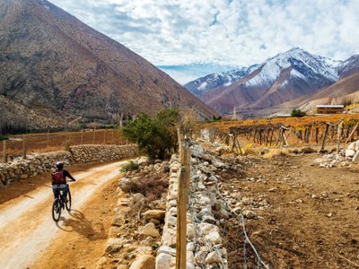 natur in Chile, schneebedeckte Berge