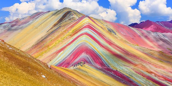 Vinicunca, Region Cusco, Peru. Montana de Siete Colores oder Regenbogenberg.