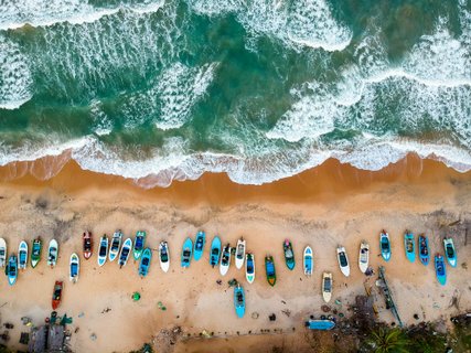 Sri Lanka Rundreise 2 Wochen strand aus vogelperspektive