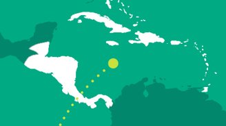 Karte von Mittelamerika und Karibik