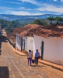 Straße in Barichara, Kolumbien