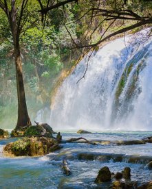 Wasserfall im Dschungel bei Chiapas, mexiko