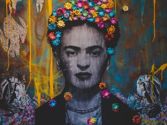 Zeichnung von Frida Kahlo - Streetart