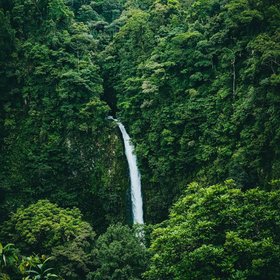 Hoher Wasserfall in La Fortuna