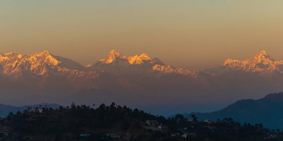 Blick von Almora auf das Himalaya