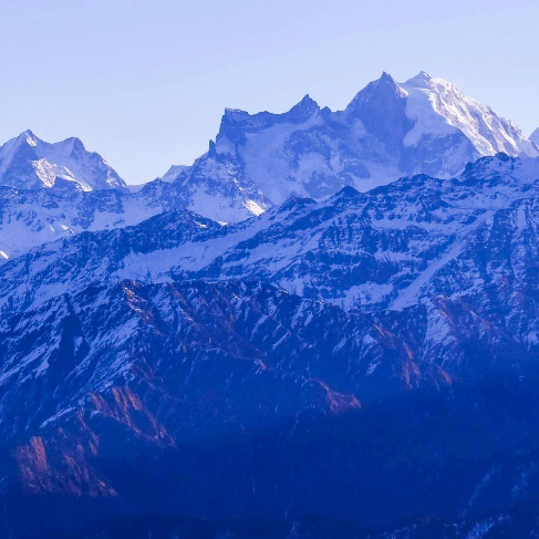 Indien Himalaya bergspitzen mit schnee