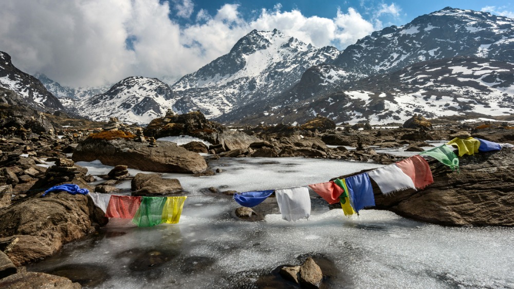 Schneeberge in Gosainkunda, Nepal Schneeberge in Gosainkunda, Nepal