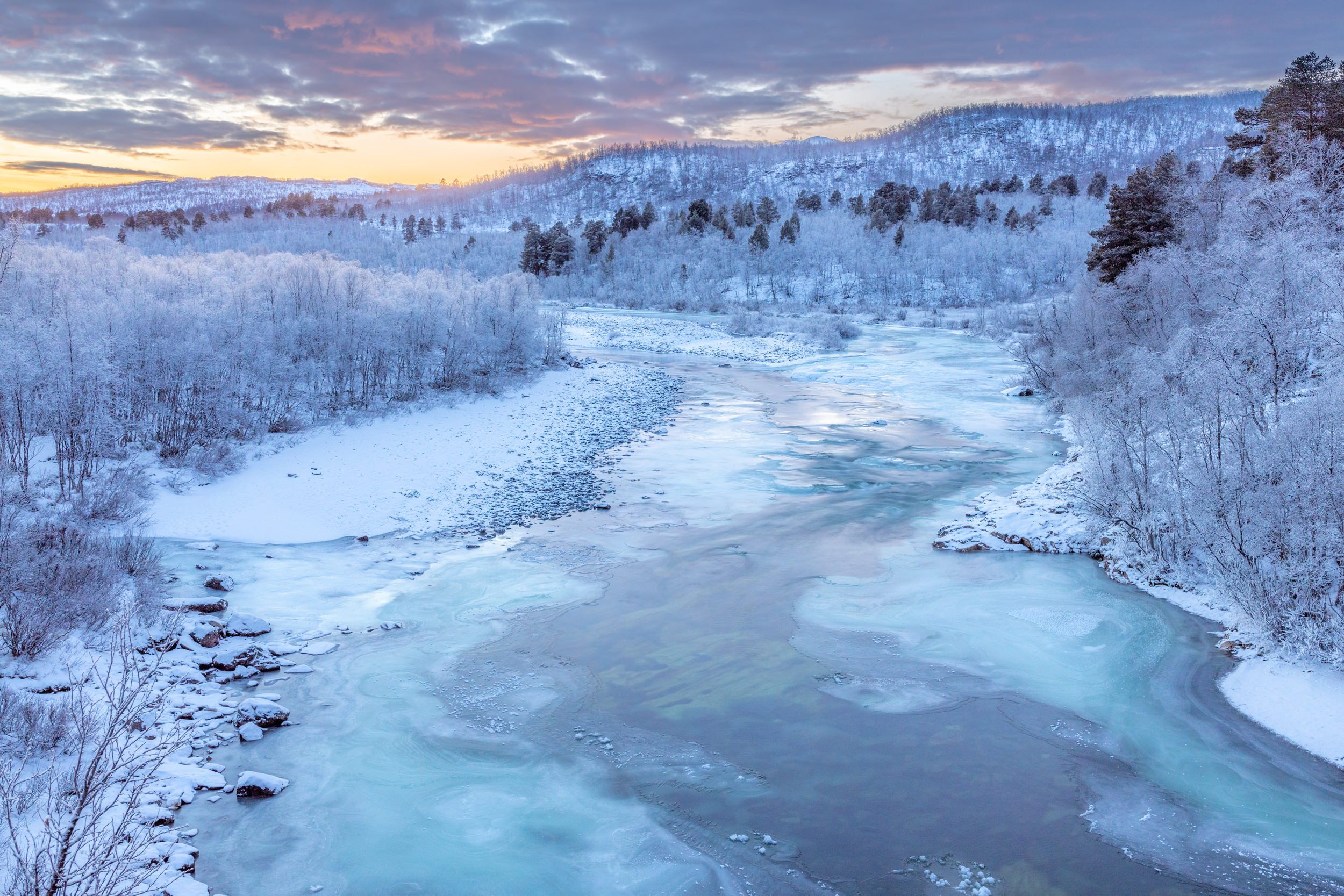 Eis und Schnee in Lappland