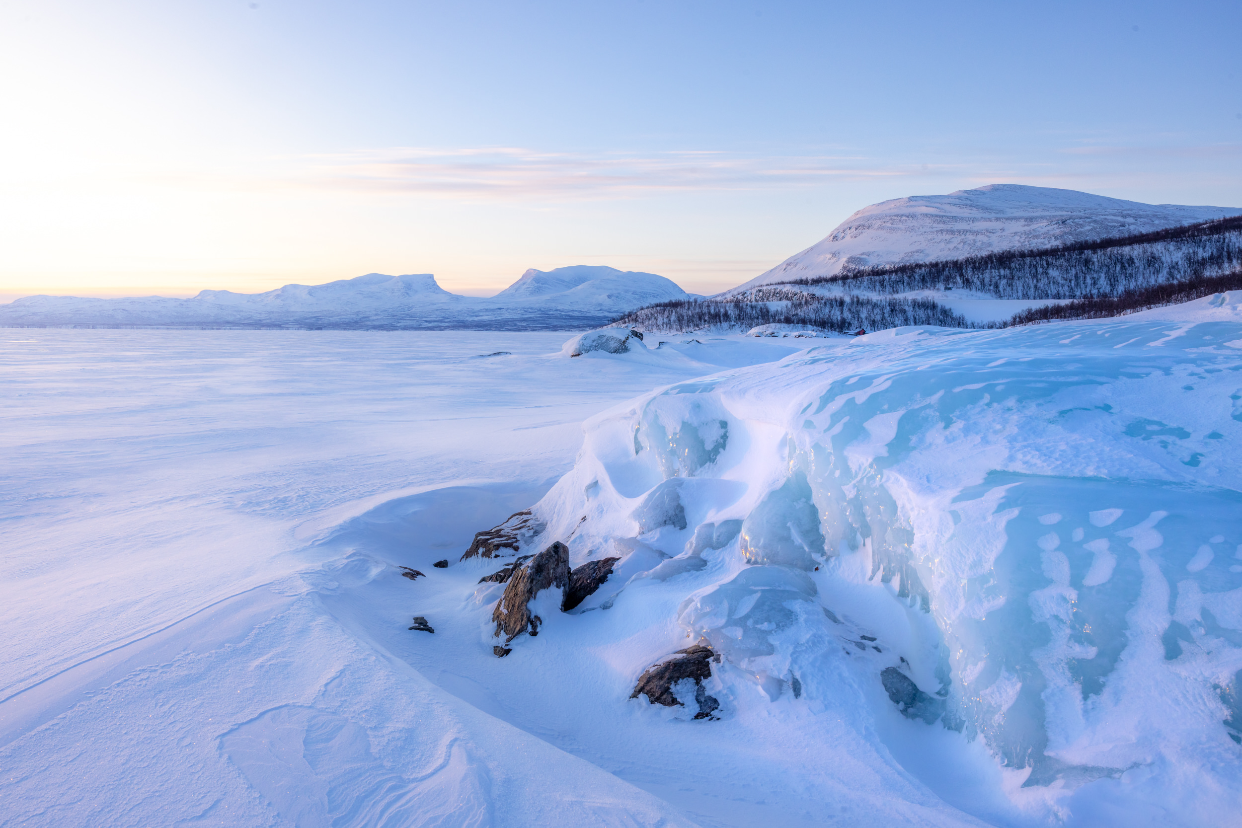 Eis und Schnee in Lappland