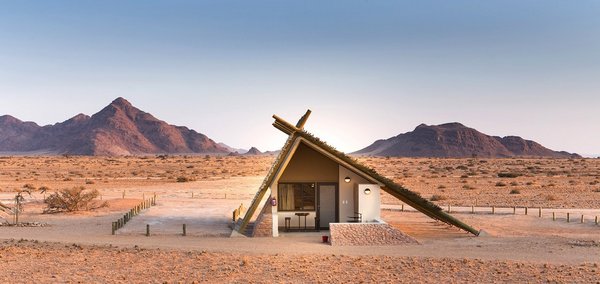 Hotel Desert Quiver Camp luxuriöses Häuschen von außen
