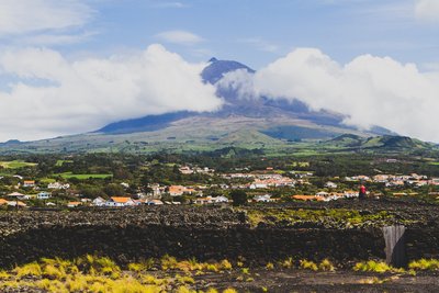 Blick auf den Vulkan Pico auf den Azoren 