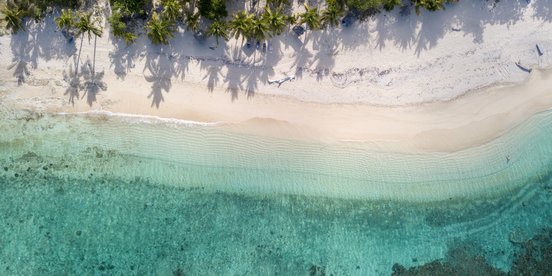 Mafia Island Strand von oben