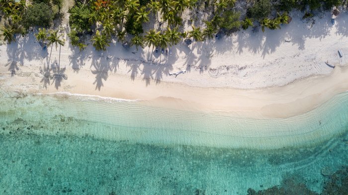 Mafia Island Strand von oben