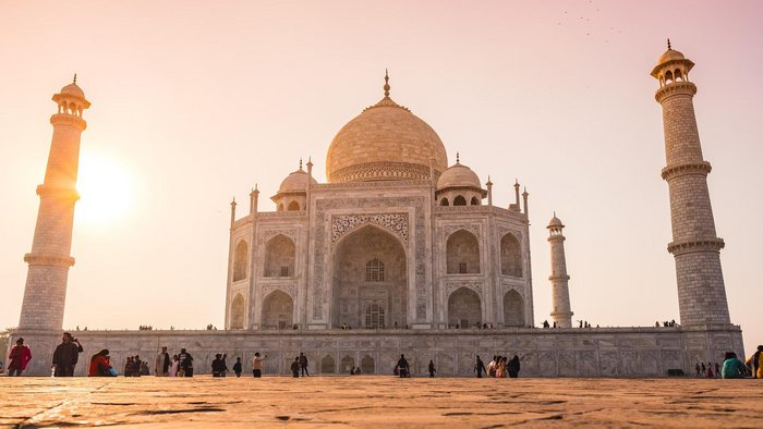 Taj Mahal im Sonnenuntergang