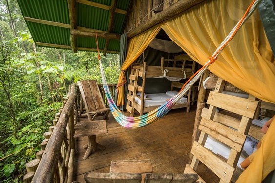 Costa Rica La Tigra Regenwald Lodge Zimmer mit Hängematte