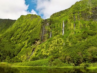 Wasserfall Ribeira do Ferreiro auf der Insel Flores