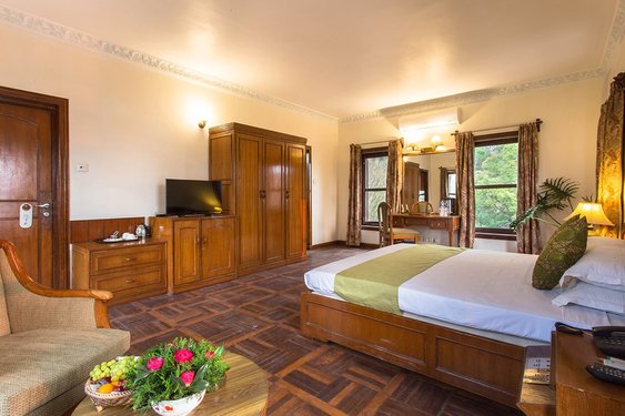 Hotelzimmer mit zwei Betten in Nepal