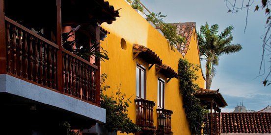 Gelbes Haus in Cartagena