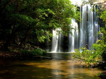 Wasserfall im Regenwald von Costa Rica