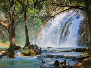 Wasserfall im Dschungel bei Chiapas, mexiko