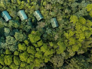 Costa Rica La Tigra Regenwald Lodge Zimmer von oben