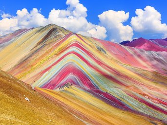 Vinicunca, Region Cusco, Peru. Montana de Siete Colores oder Regenbogenberg.