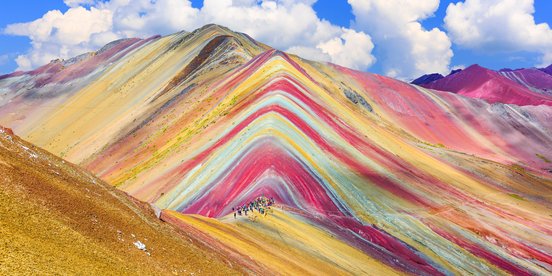 Vinicunca, Region Cusco, Peru. Montana de Siete Colores oder Regenbogenberg.