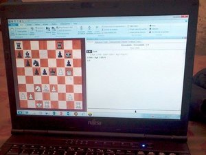 Schachspielen auf dem Laptop