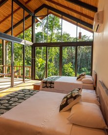 Sacha Lodge Doppelzimmer Standard mit Terrasse und Blick auf den Dschungel