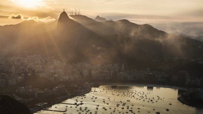 Hafen von Rio de Janeiro von oben