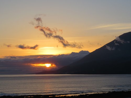 Sonnenuntergang am Vulkan Pico auf den Azoren