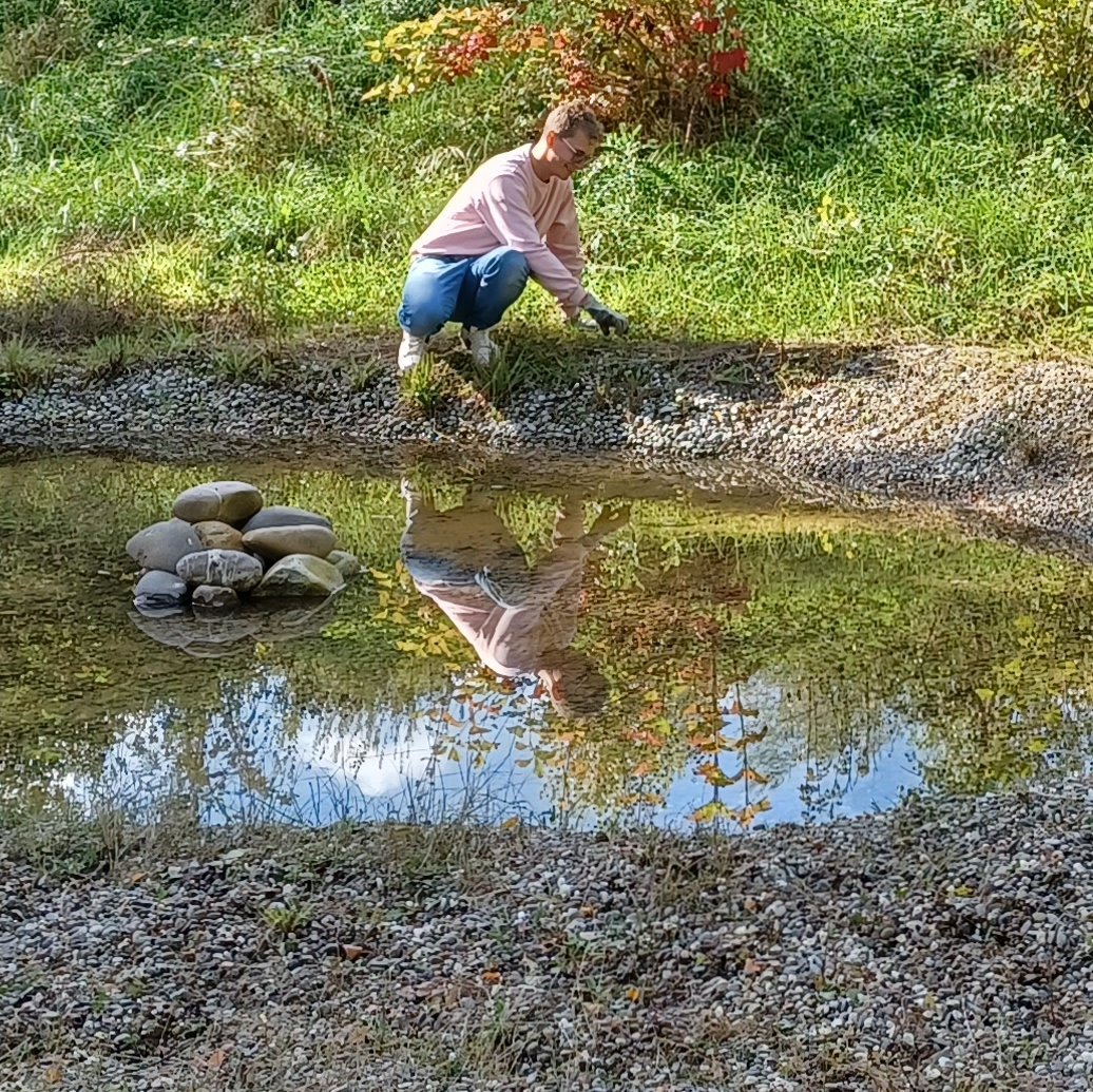 Projekt Kali-Gelände Menschen am Teich